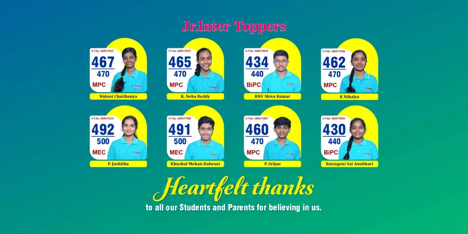 Kaizen Junior College first-year Intermediate 2026 toppers with their marks